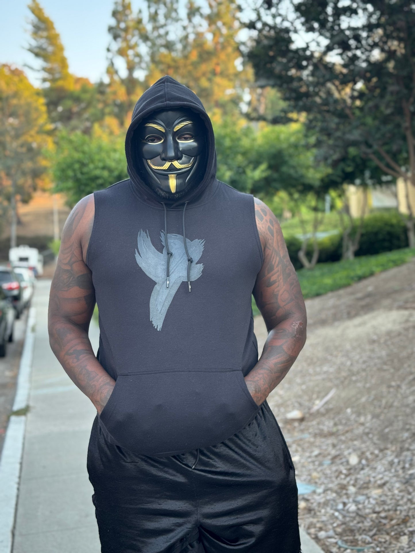 Black on black Hoodie
