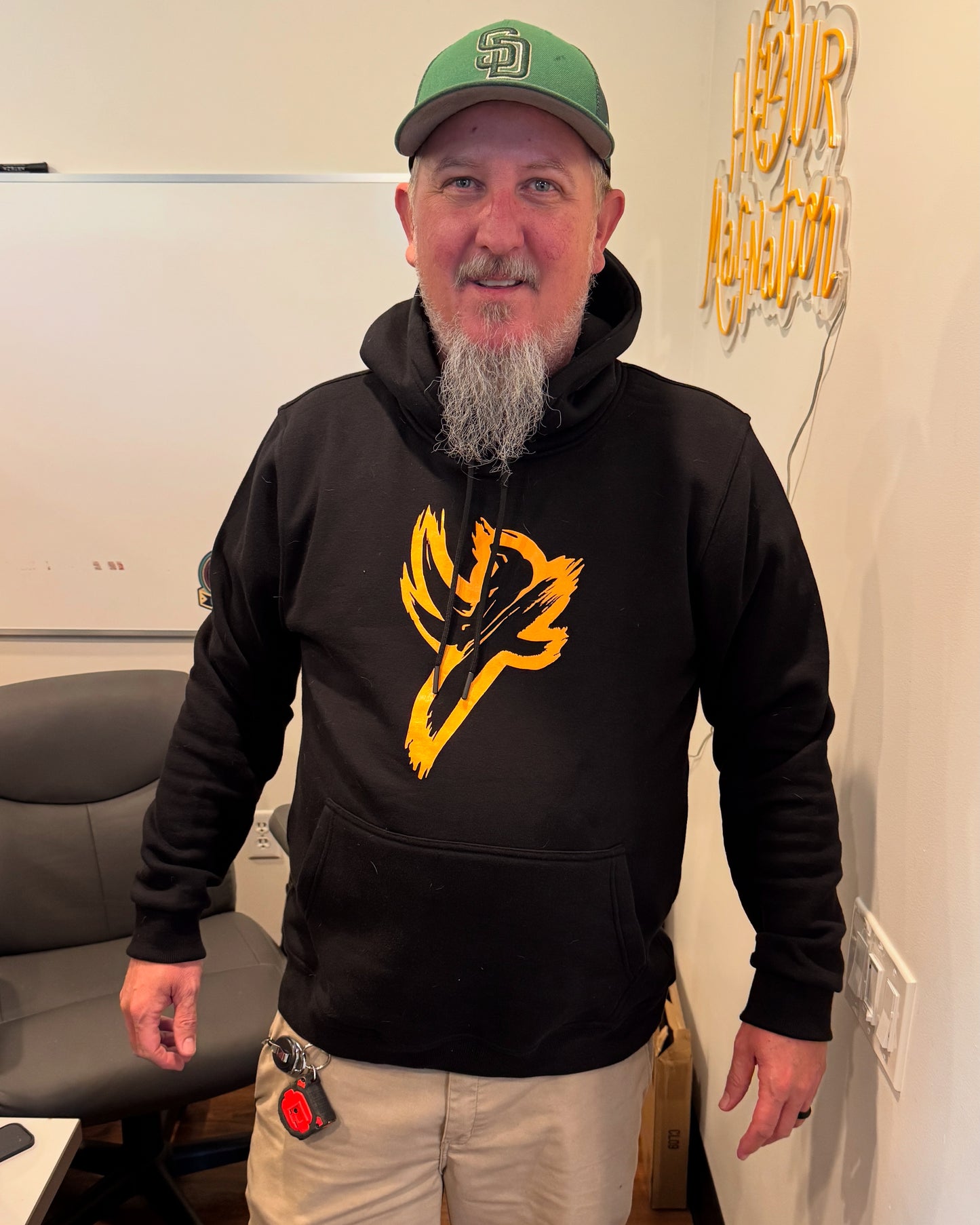 Black Sports One Weight Seven Hoodie