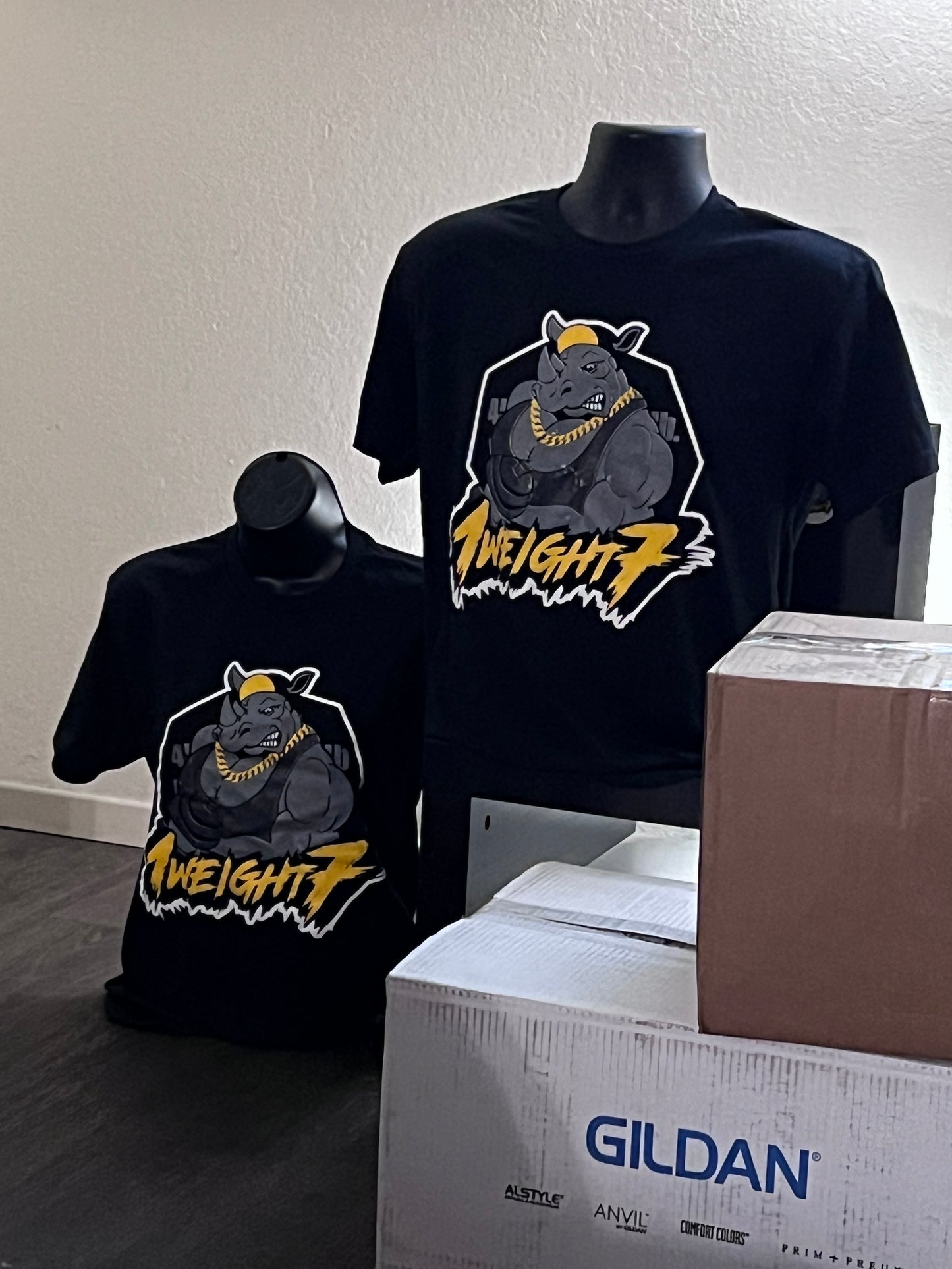 1Weight7 - Black Shirt