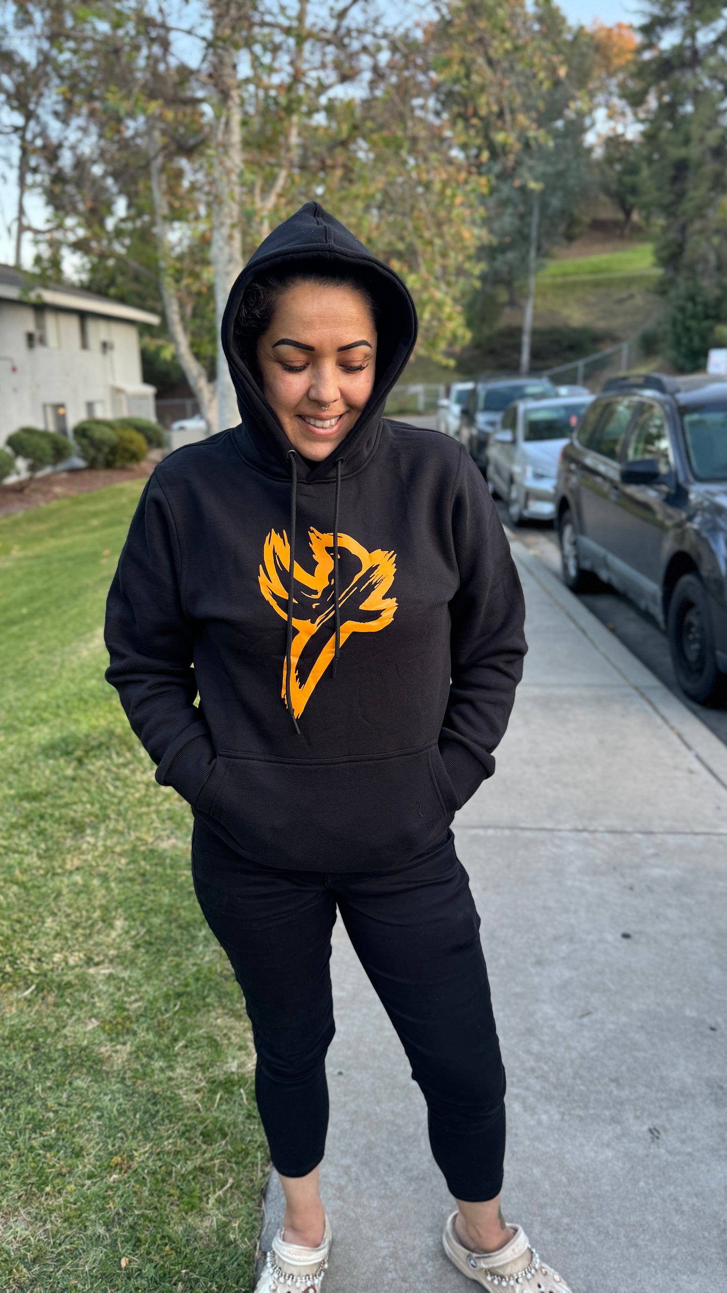 Black Sports One Weight Seven Hoodie