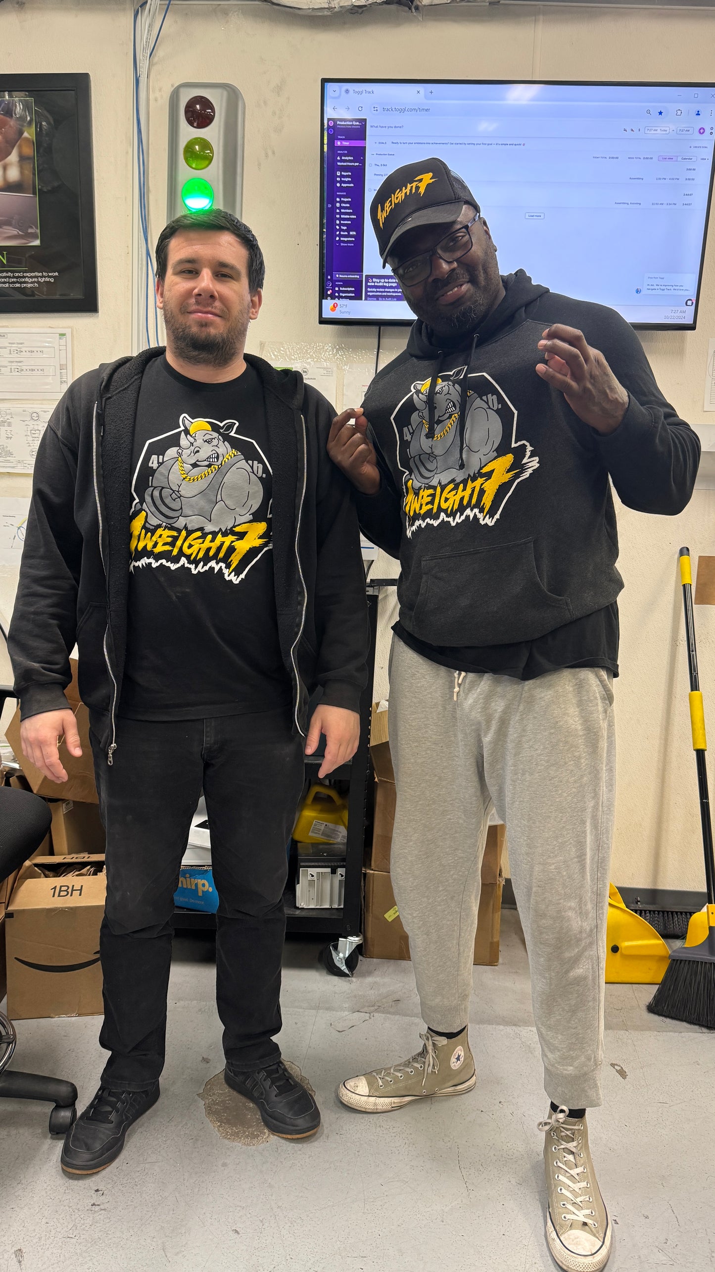 1Weight7 - Black Shirt